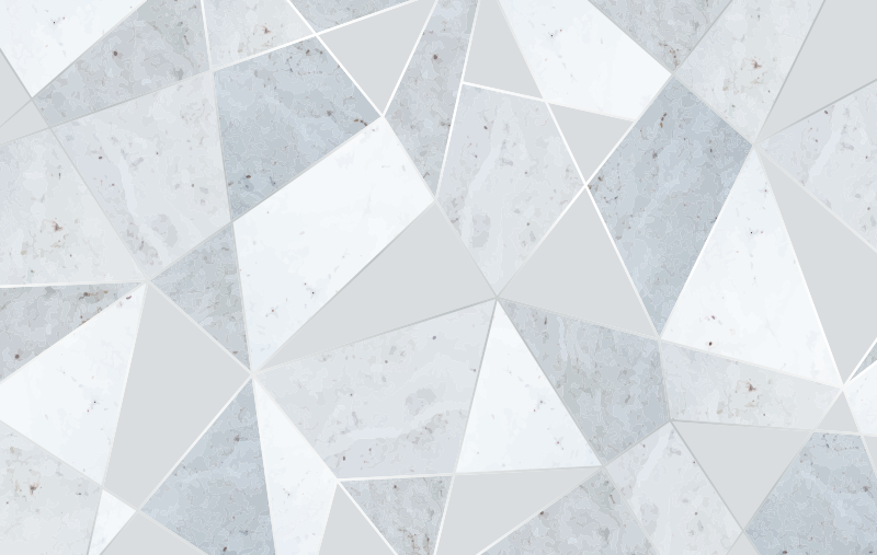 Vinyl teppich geometrisch in schlichter grauer marmoroptik - TenStickers