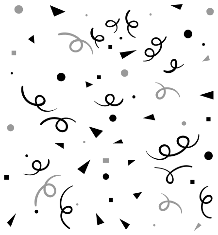 Vinyl teppich geometrisch in schwarz und grau konfetti - TenStickers