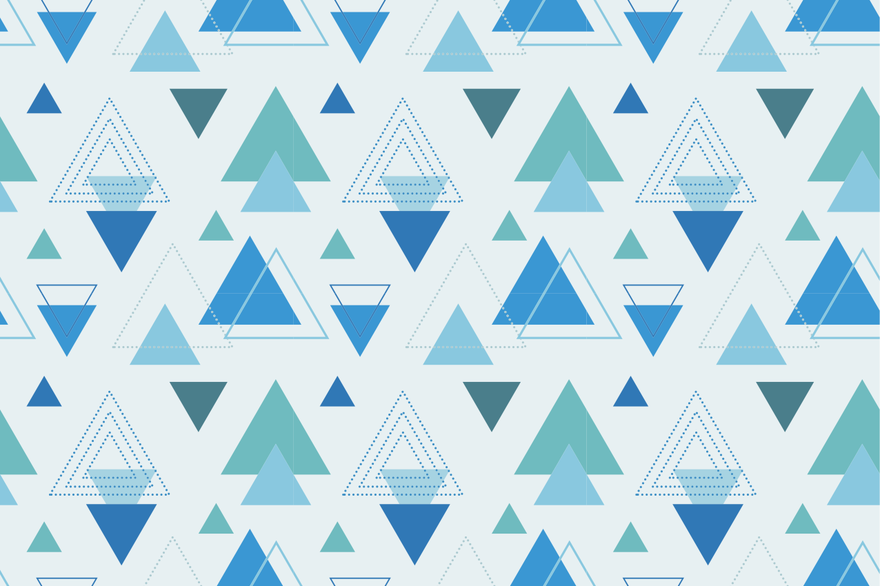 Vinyl teppich geometrisch mit blauem dreiecksmuster - TenStickers