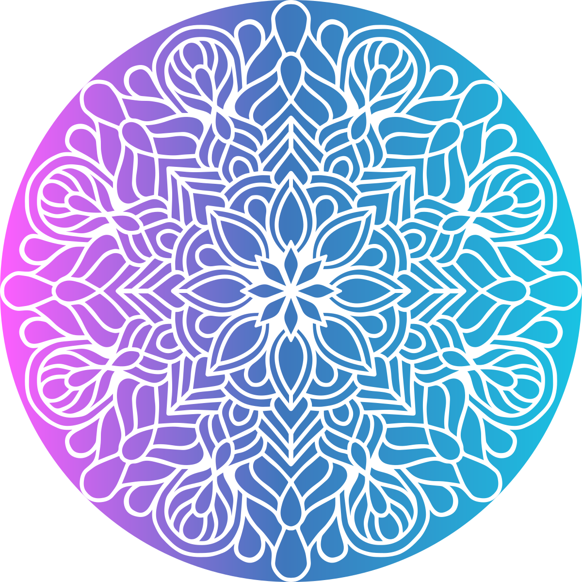 Vinyl teppich geometrisch mit lebhaftem rundmotiv - TenStickers