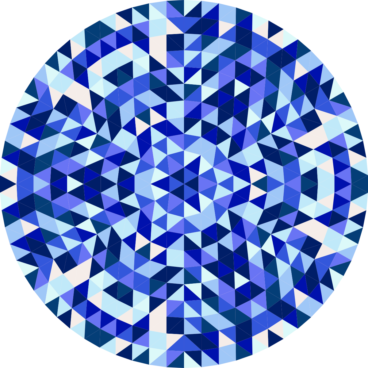 Vinyl teppich geometrisch kreisförmiges blaues muster - TenStickers