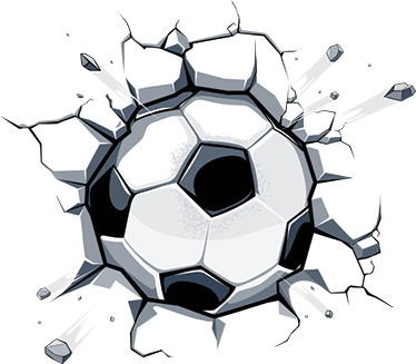 Vinyl teppich kinder 3d fußball motiv - TenStickers