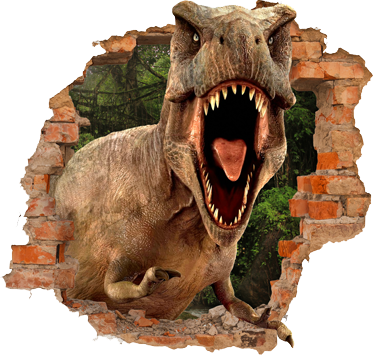 Vinyl teppich kinder 3d t-rex design - TenStickers