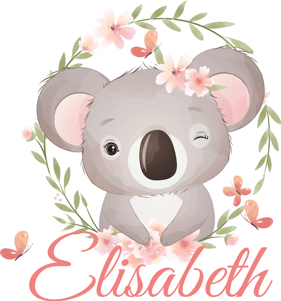 Vinyl teppich kinder mit niedlichen koala tieren - TenStickers