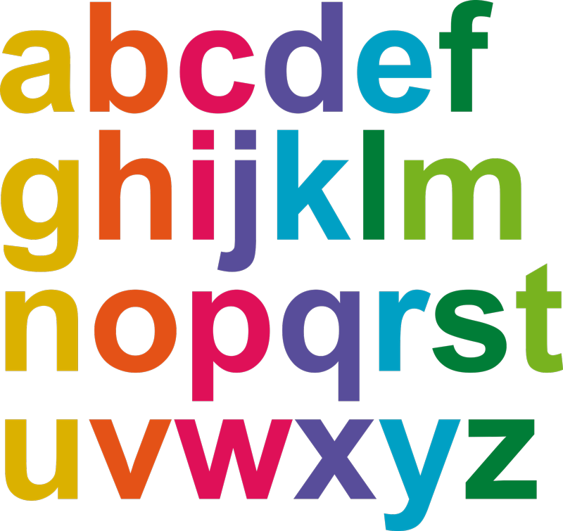 Vinyl teppich kinder mit minimalistischen farben abc - TenStickers