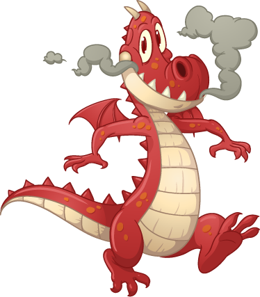 Vinyl teppich kinder roter drache - TenStickers