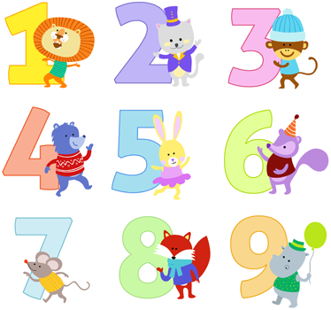 Vinyl teppich kinder mit zahlenstickern - TenStickers