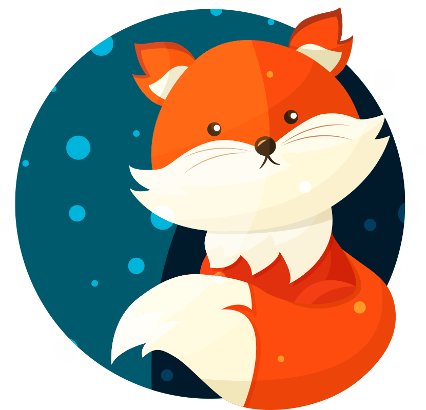 Vinyl teppich kinder mit süßem fuchsdesign - TenStickers