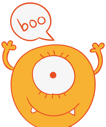 Vinyl teppich kinder mit gelber monster wandtattoo - TenStickers