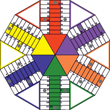 Vinyl teppich kinder geometrisches parchis spielbrett - TenStickers