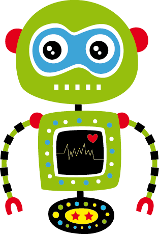 Vinyl teppich kinder grüner roboter - TenStickers