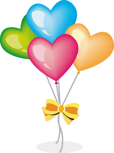 Vinyl teppich kinder herzförmige luftballons - TenStickers
