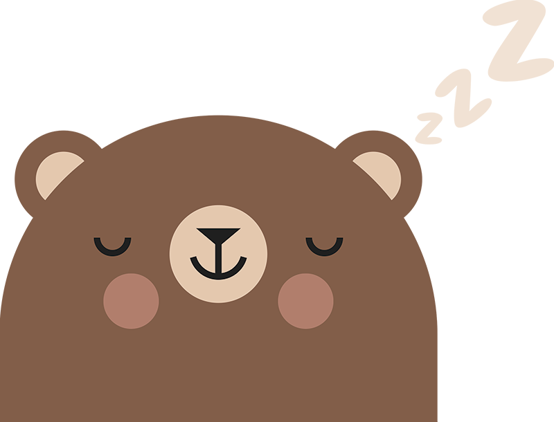 Vinyl teppich kinder bär für kinderbett - TenStickers