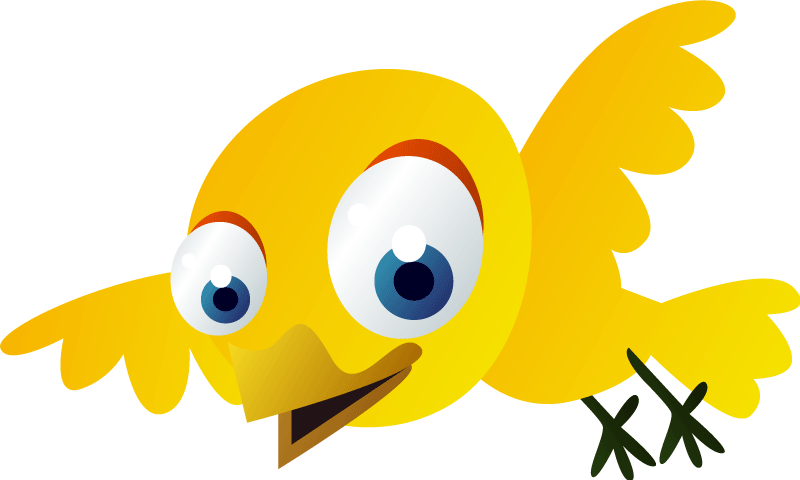 Vinyl teppich kinder mit gelbem fliegendem vogel - TenStickers