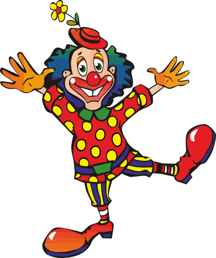 Vinyl teppich kinder bunter tanzender clown - TenStickers
