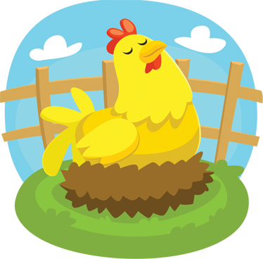 Vinyl teppich kinder mit legender henne - TenStickers