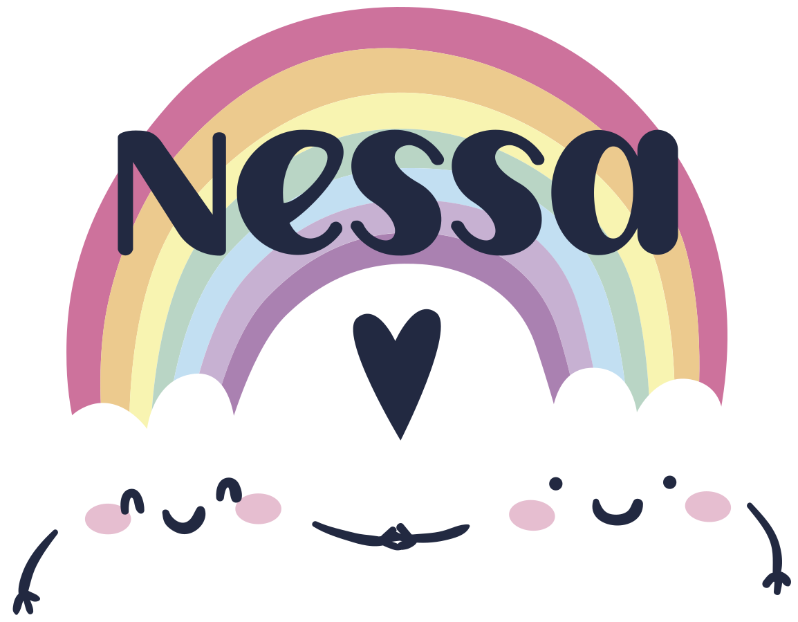 Vinyl teppich kinder personalisierter regenbogen - TenStickers
