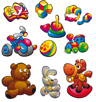 Vinyl teppich kinder mit spielzeugstickern - TenStickers
