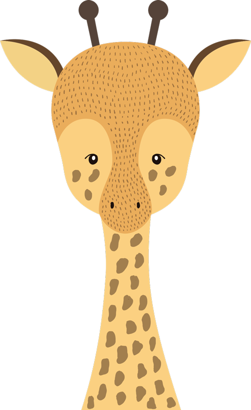 Vinyl teppich kinder giraffenbaby motiv - TenStickers