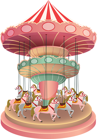 Vinyl teppich kinder fair karussell - TenStickers