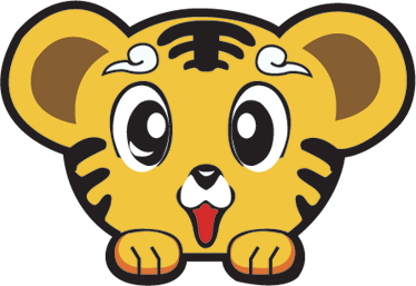 Vinyl teppich kinder glücklicher baby tiger - TenStickers