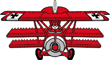 Vinyl teppich kinder im red baron comic design - TenStickers