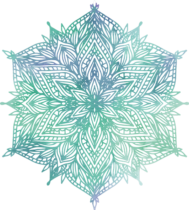 Vinyl teppich schlafzimmer türkises mandala - TenStickers