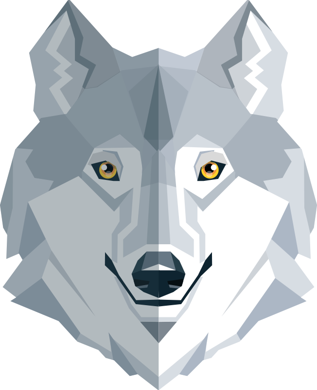 Vinyl teppich schlafzimmer mit abstraktem wolfdesign - TenStickers