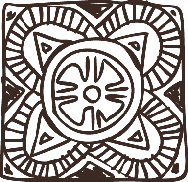 Vinyl teppich schlafzimmer mit ethnischem blumenmuster - TenStickers