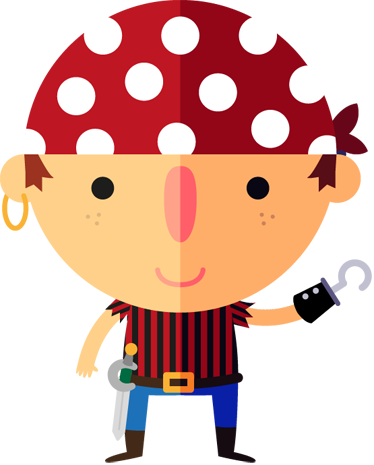 Vinyl teppich kinder mit piratenmotiven - TenStickers