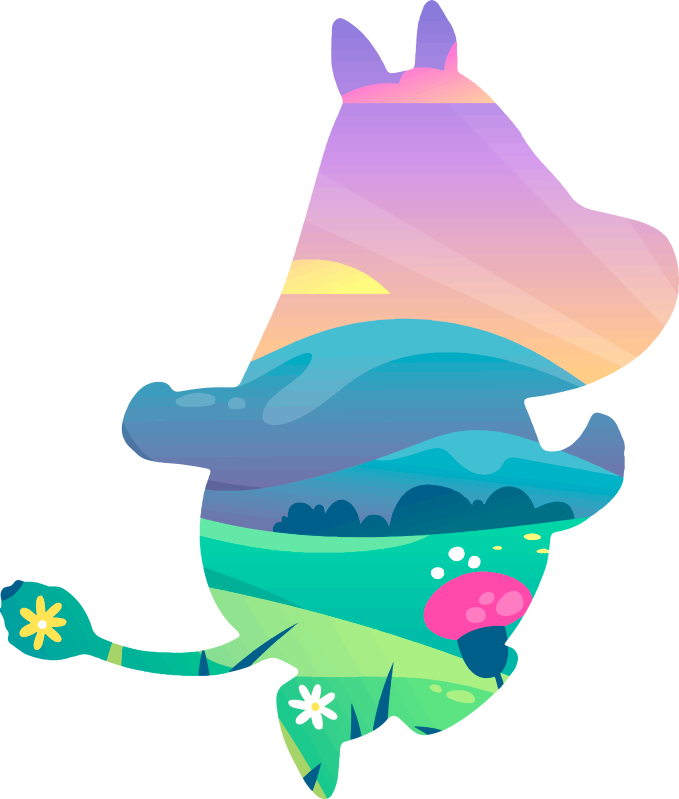 Vinyl teppich kinder moomin-welt - TenStickers