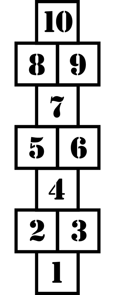 Vinyl teppich spiele moderne hüpfspiele für kinder - TenStickers