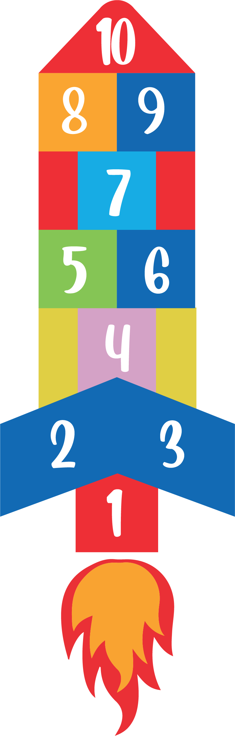 Vinyl teppich spiele himmel und hölle - TenStickers