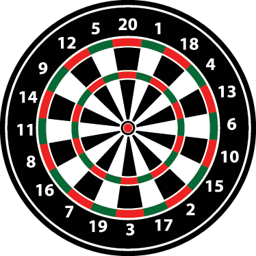 Vinyl teppich spiele mit dartboard aufkleber - TenStickers