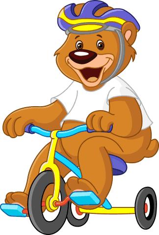 Vinyl teppich kinder bärenfahrer im design - TenStickers