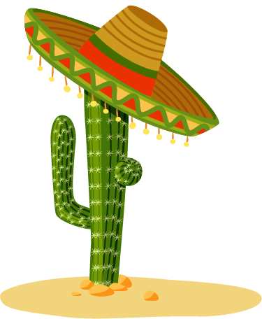 Vinyl teppich kinder mexikanischer sombrero für kinderzimmer - TenStickers