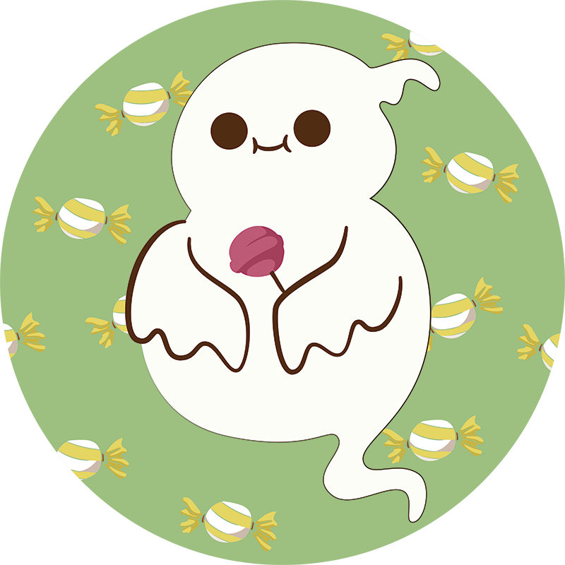 Vinyl teppich kinder lustiger gespenst teppich - TenStickers