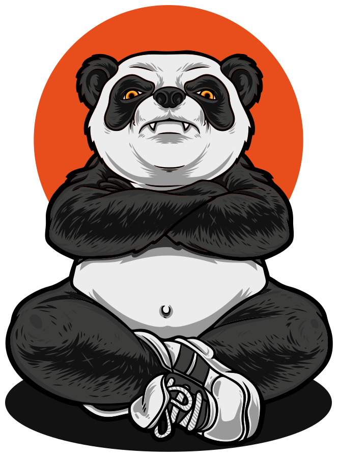 Vinyl teppich kinder panda gangster - TenStickers