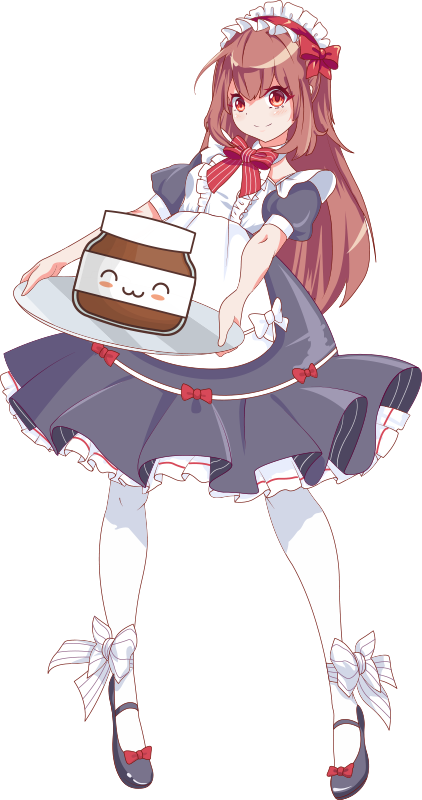 Vinyl teppich kinder anime mädchen mit nutella - TenStickers