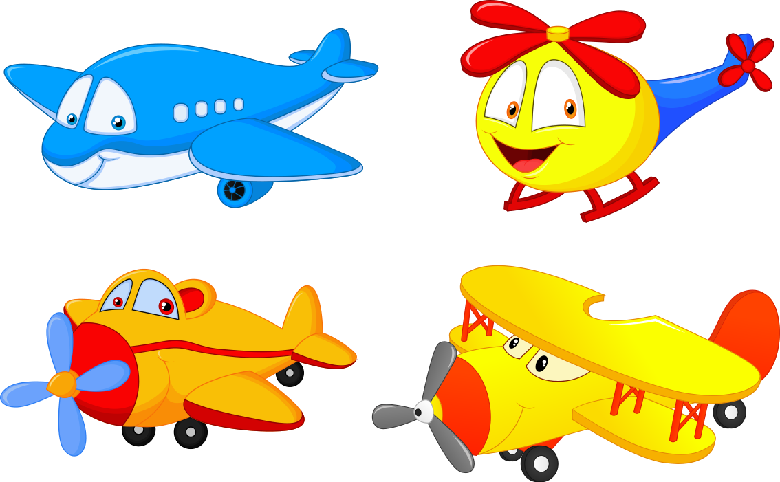Vinyl teppich kinder mit flugzeugen und hubschraubern - TenStickers