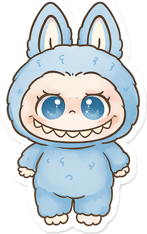 Vinyl teppich kinder mit blauer monsterpuppe - TenStickers