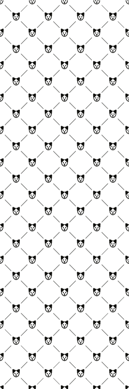 Vinyl teppich bad mit schwarz-weißem hundemuster - TenStickers