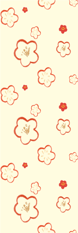 Vinyl teppich bad mit rotem und cremefarbenem daphne-muster - TenStickers
