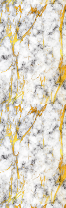 Vinyl teppich bad in elegantem grauen und goldenen marmor - TenStickers