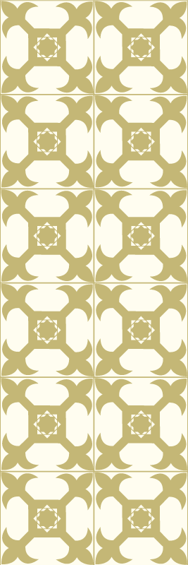 Vinyl teppich bad mit strahlend elegantem fliesenmuster - TenStickers
