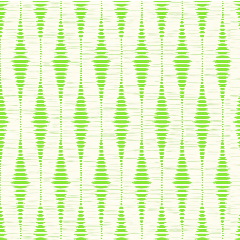 Vinyl teppich geometrisch in grünem rabaul ikat - TenStickers