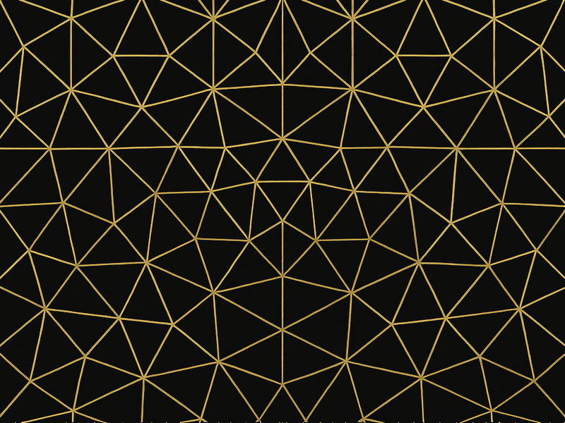 Vinyl teppich geometrisch mitternachtsgold muster - TenStickers