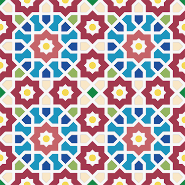 Vinyl teppich bad mit arabischem fliesenmuster - TenStickers