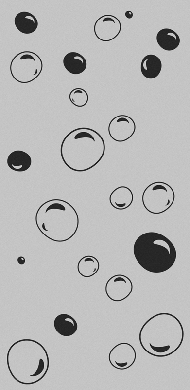 Vinyl teppich bad mit aufgedruckten blasen transparent - TenStickers