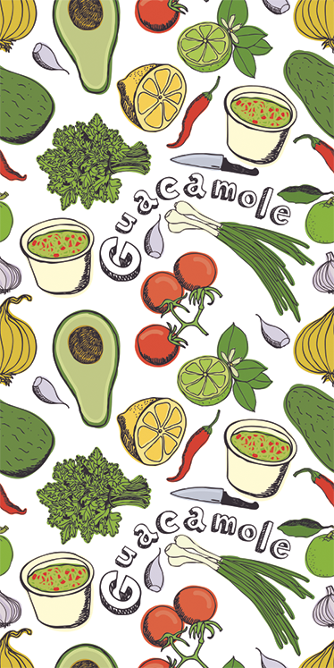 Vinyl teppich küche mit mexikanischen fruchtmotiven - TenStickers